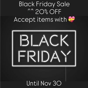 BLACK FRIDAY SALE 20% off 
Till Nov 30